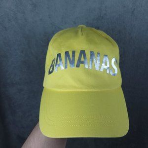 American Eagle Yellow 'Bananas' Graphic Adjustable Snapback Hat, 100% Cotton